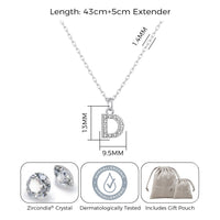 Pave Initial Necklace Letter D Created with Zircondia® Crystals
