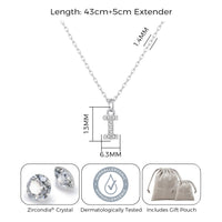 Pave Initial Necklace Letter I Created with Zircondia® Crystals