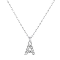Pave Initial Necklace Letter A Created with Zircondia® Crystals