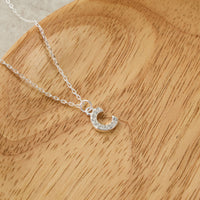 Pave Initial Necklace Letter C Created with Zircondia® Crystals