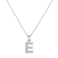 Pave Initial Necklace Letter E Created with Zircondia® Crystals