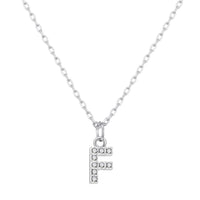 Pave Initial Necklace Letter F Created with Zircondia® Crystals
