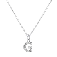 Pave Initial Necklace Letter G Created with Zircondia® Crystals