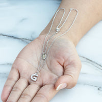 Pave Initial Necklace Letter G Created with Zircondia® Crystals