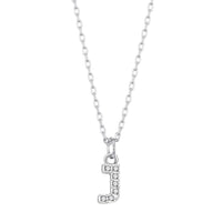 Pave Initial Necklace Letter J Created with Zircondia® Crystals