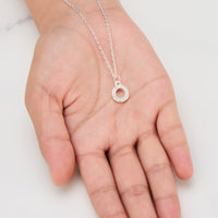 Pave Initial Necklace Letter O Created with Zircondia® Crystals