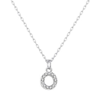 Pave Initial Necklace Letter O Created with Zircondia® Crystals