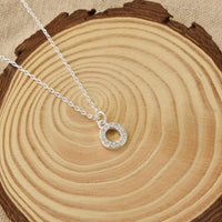 Pave Initial Necklace Letter O Created with Zircondia® Crystals