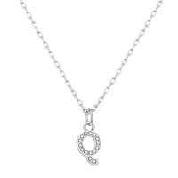 Pave Initial Necklace Letter Q Created with Zircondia® Crystals
