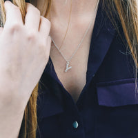 Pave Initial Necklace Letter Y Created with Zircondia® Crystals