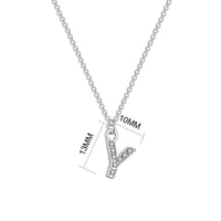 Pave Initial Necklace Letter Y Created with Zircondia® Crystals