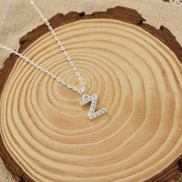 Pave Initial Necklace Letter Z Created with Zircondia® Crystals