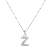 Pave Initial Necklace Letter Z Created with Zircondia® Crystals