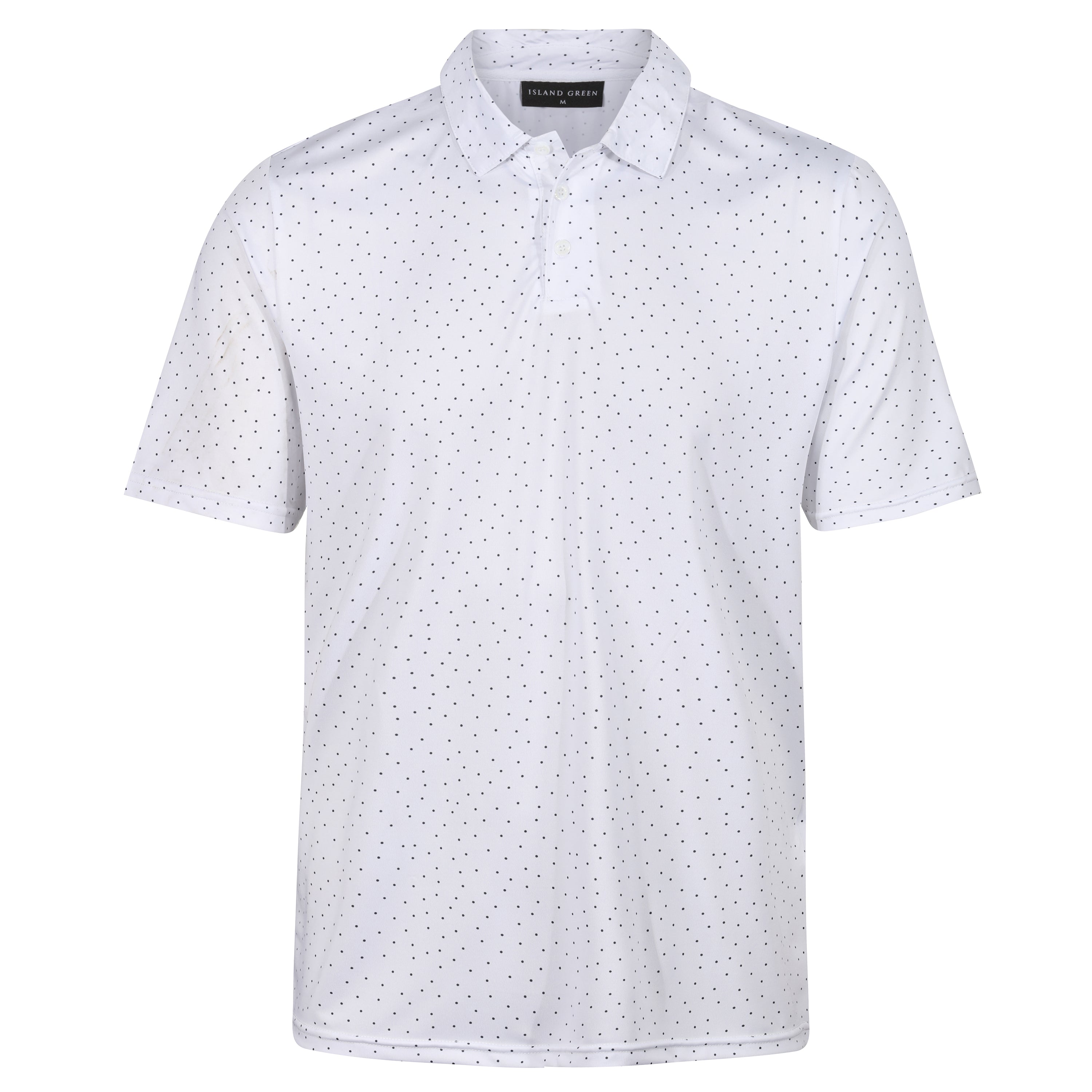 Island Green Dot Print Golf Sport Polo Shirt
