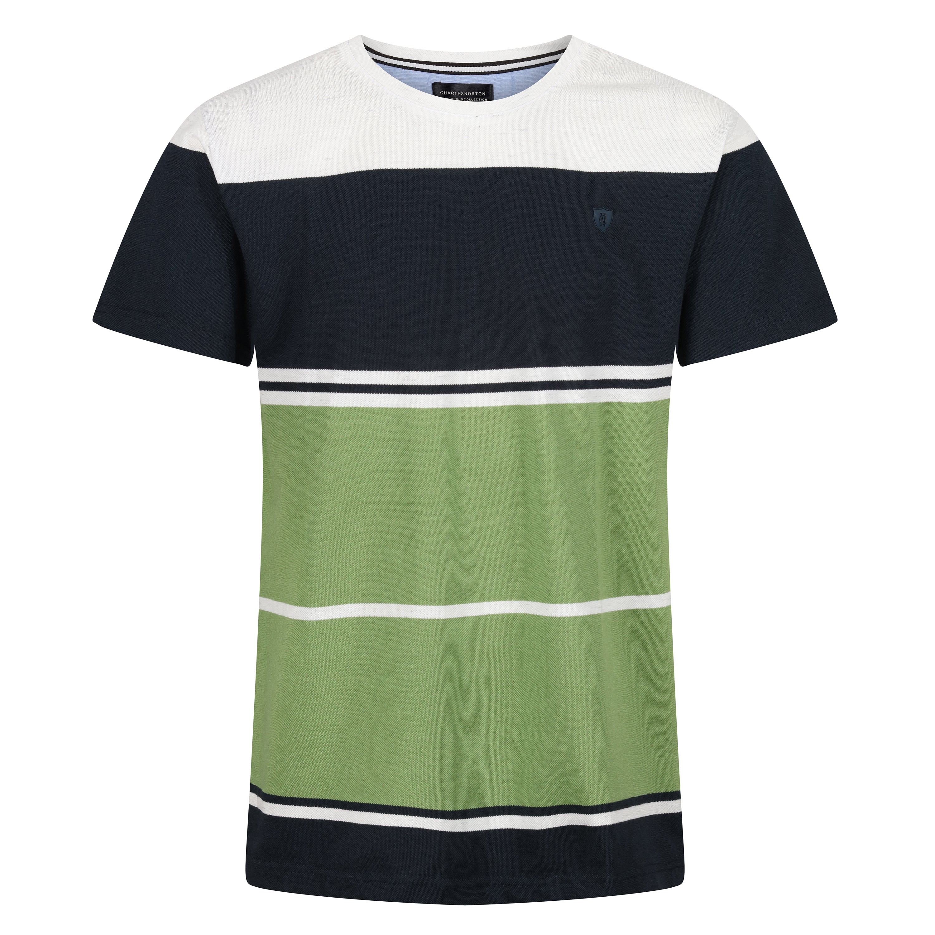 Charles Norton Massachusetts Striped Pique T-Shirt