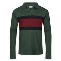 TL London 3 Stripe Long Sleeve Polo Shirt