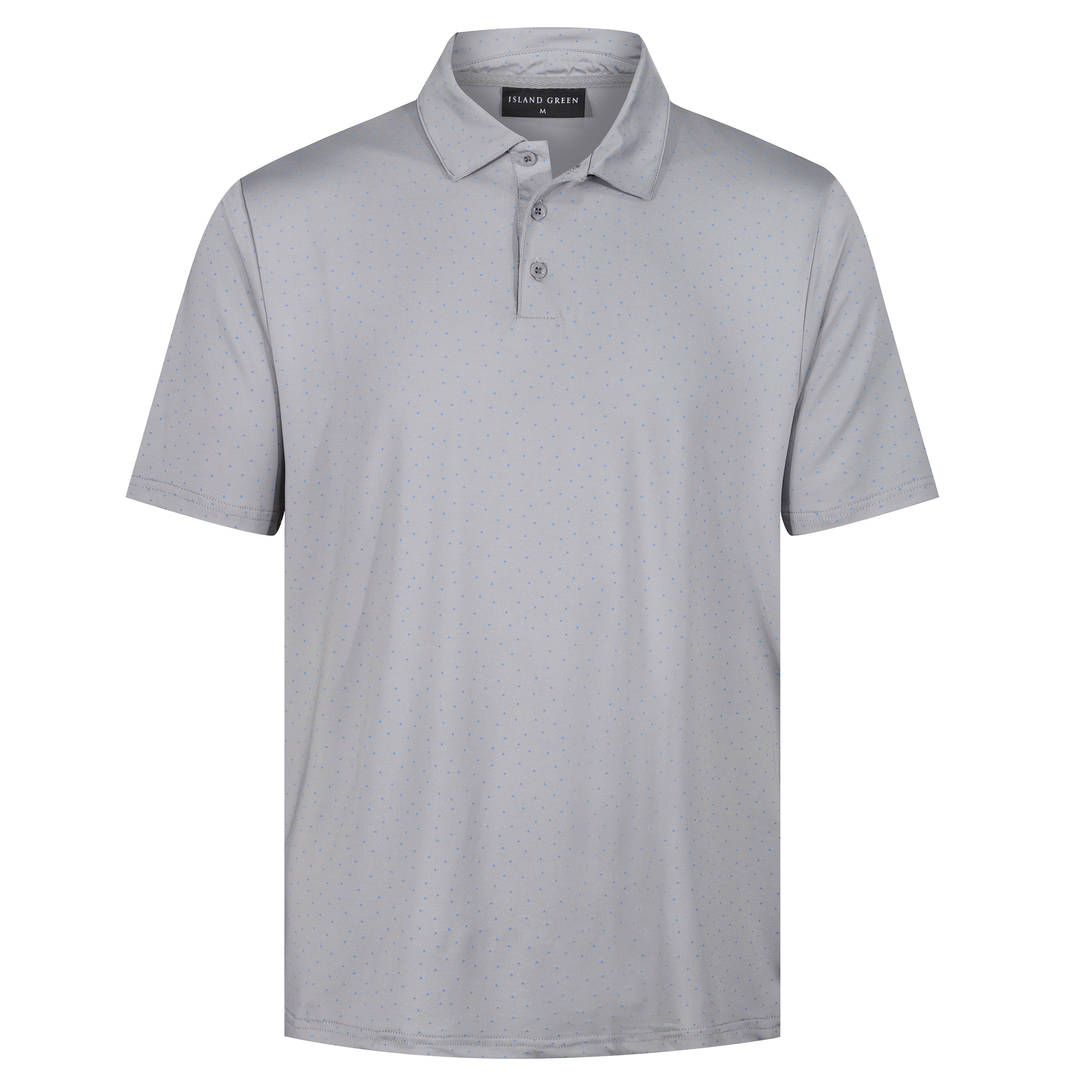 Island Green Dot Print Golf Sport Polo Shirt