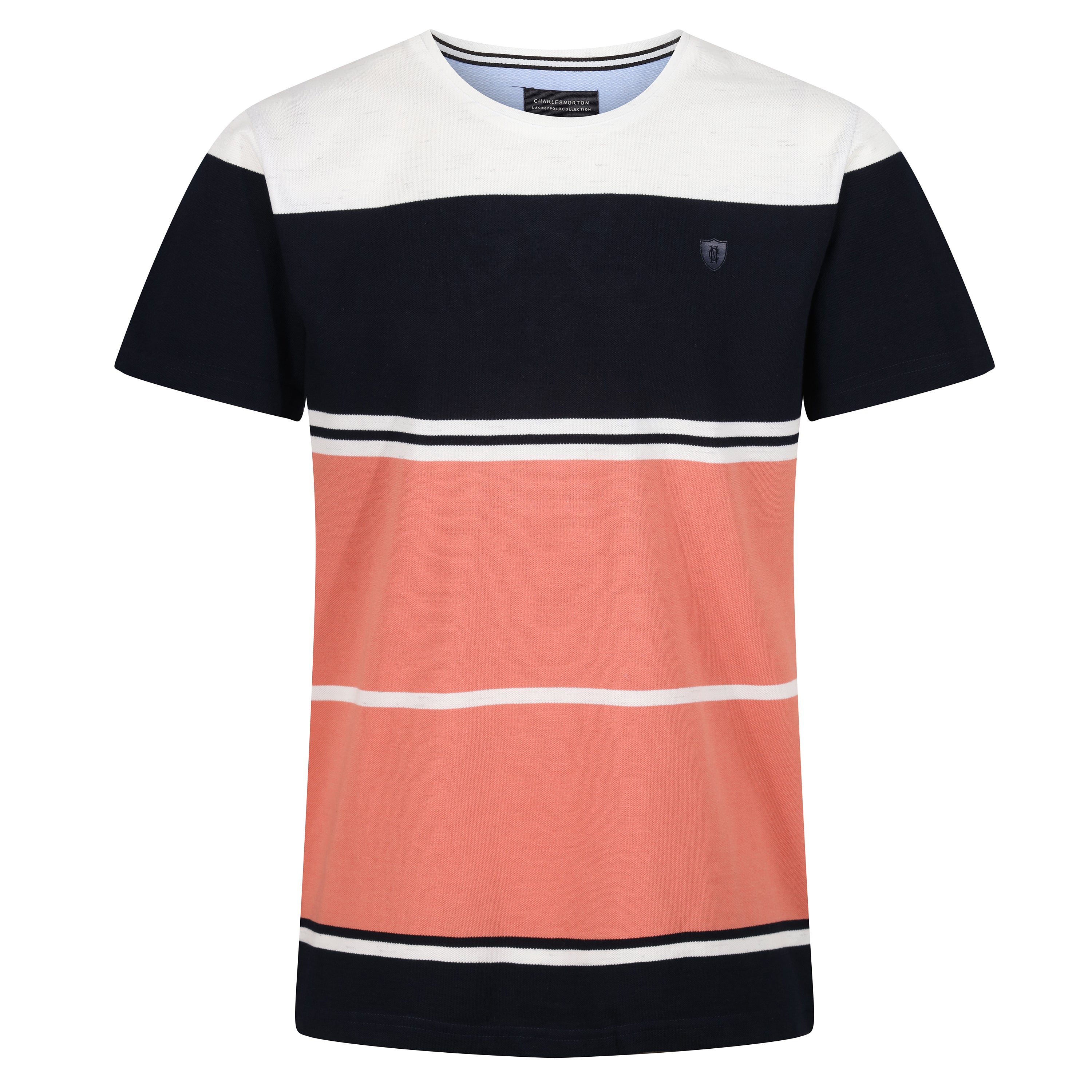 Charles Norton Massachusetts Striped Pique T-Shirt
