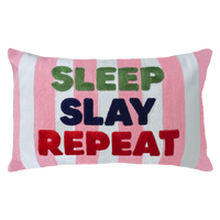 Sleep Slay Repeat Needlepoint Cushion