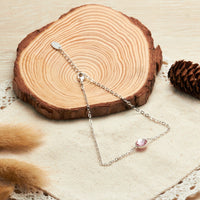 Pink Crystal Anklet Created with Zircondia® Crystals