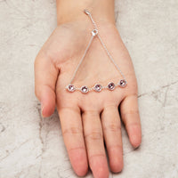 Pink Crystal Chain Bracelet Created with Zircondia® Crystals
