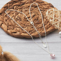 Pink Crystal Necklace Created with Zircondia® Crystals