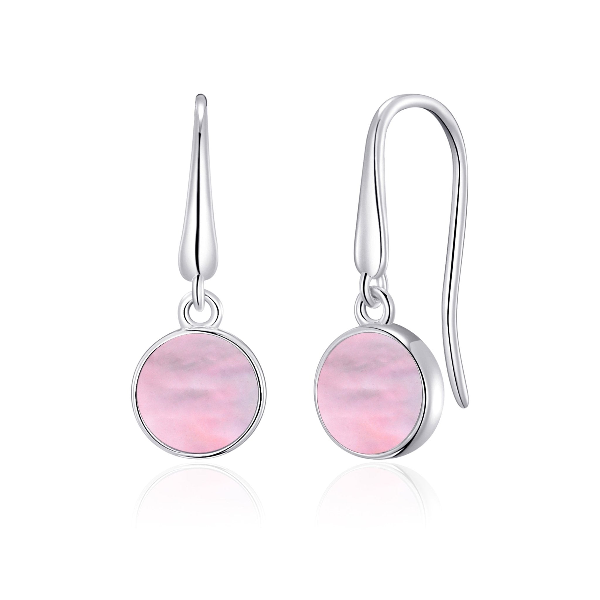 Pink Mother of Pearl Drop Earrings