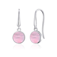 Pink Mother of Pearl Drop Earrings with Quote Card
