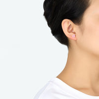 Pink Mother of Pearl Heart Stud Earrings