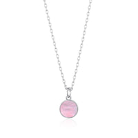 Pink Mother of Pearl Necklace with Quote Card