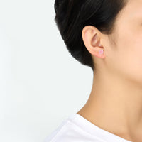 Pink Mother of Pearl Stud Earrings