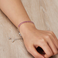 Pink Tennis Friendship Bracelet Created with Zircondia® Crystals