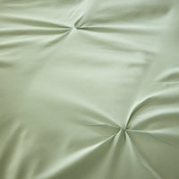 Pintuck Sage Green Microfibre Duvet Cover Set with Pillowcases Soft Breathable Easy Care Bedding Set Quilt Cover by OLIVIA ROCCO