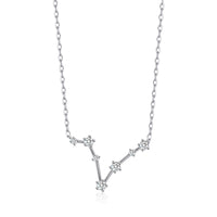 Pisces Star Sign Zodiac Constellation Necklace with Zircondia® Crystals