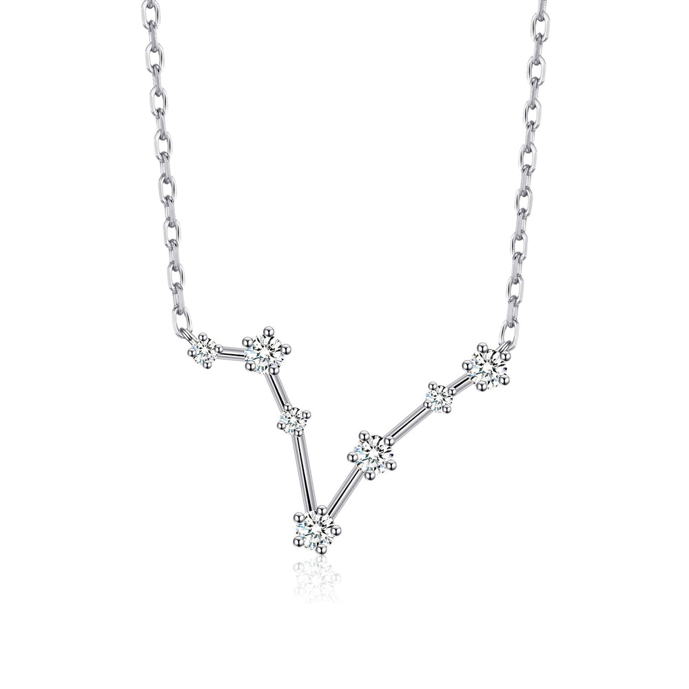 Pisces Star Sign Zodiac Constellation Necklace with Zircondia® Crystals