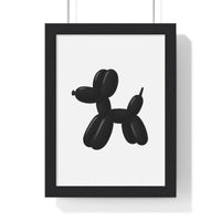 Black Balloon Dog Poster | Minimalist Bathroom Wall Art