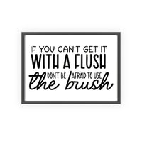 Flush Bathroom Print Funny Toilet Brush Wall Art