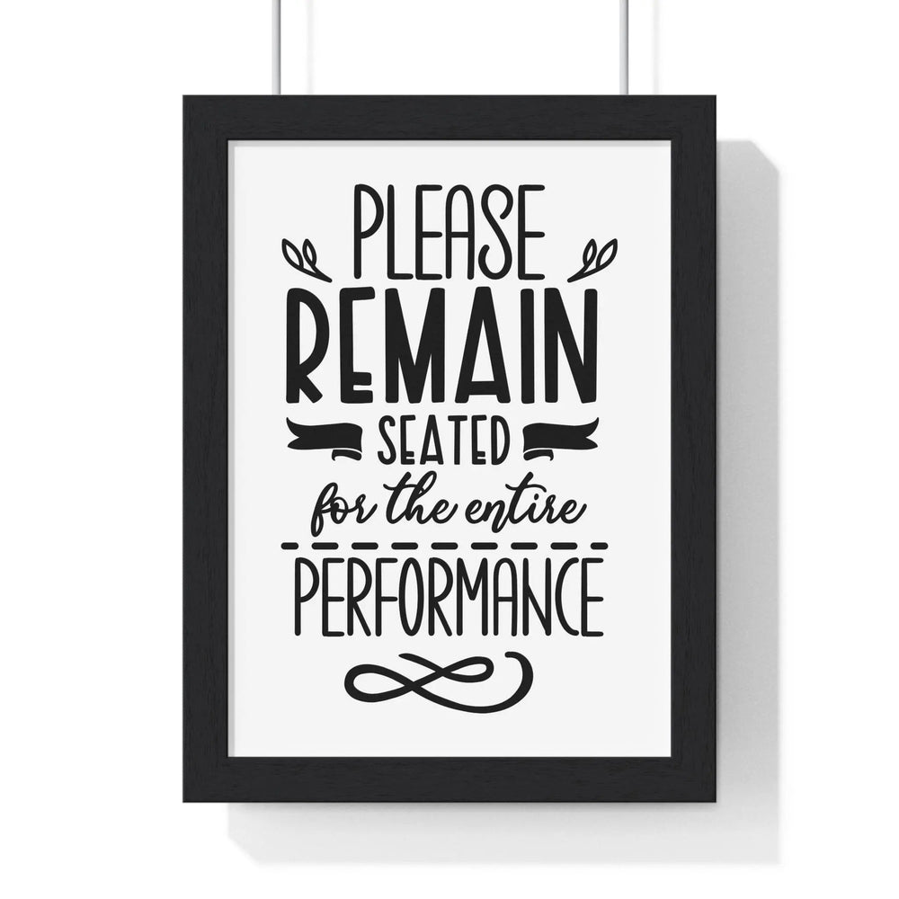 Funny Bathroom Performance Wall Art Print | Guest Toilet Poster