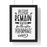 Funny Bathroom Performance Wall Art Print | Guest Toilet Poster
