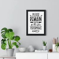 Funny Bathroom Performance Wall Art Print | Guest Toilet Poster