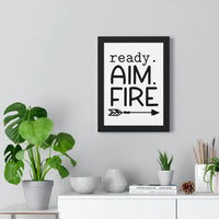 Funny Bathroom Ready Aim Fire Print | Toilet Wall Art