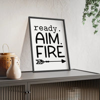 Funny Bathroom Ready Aim Fire Print | Toilet Wall Art