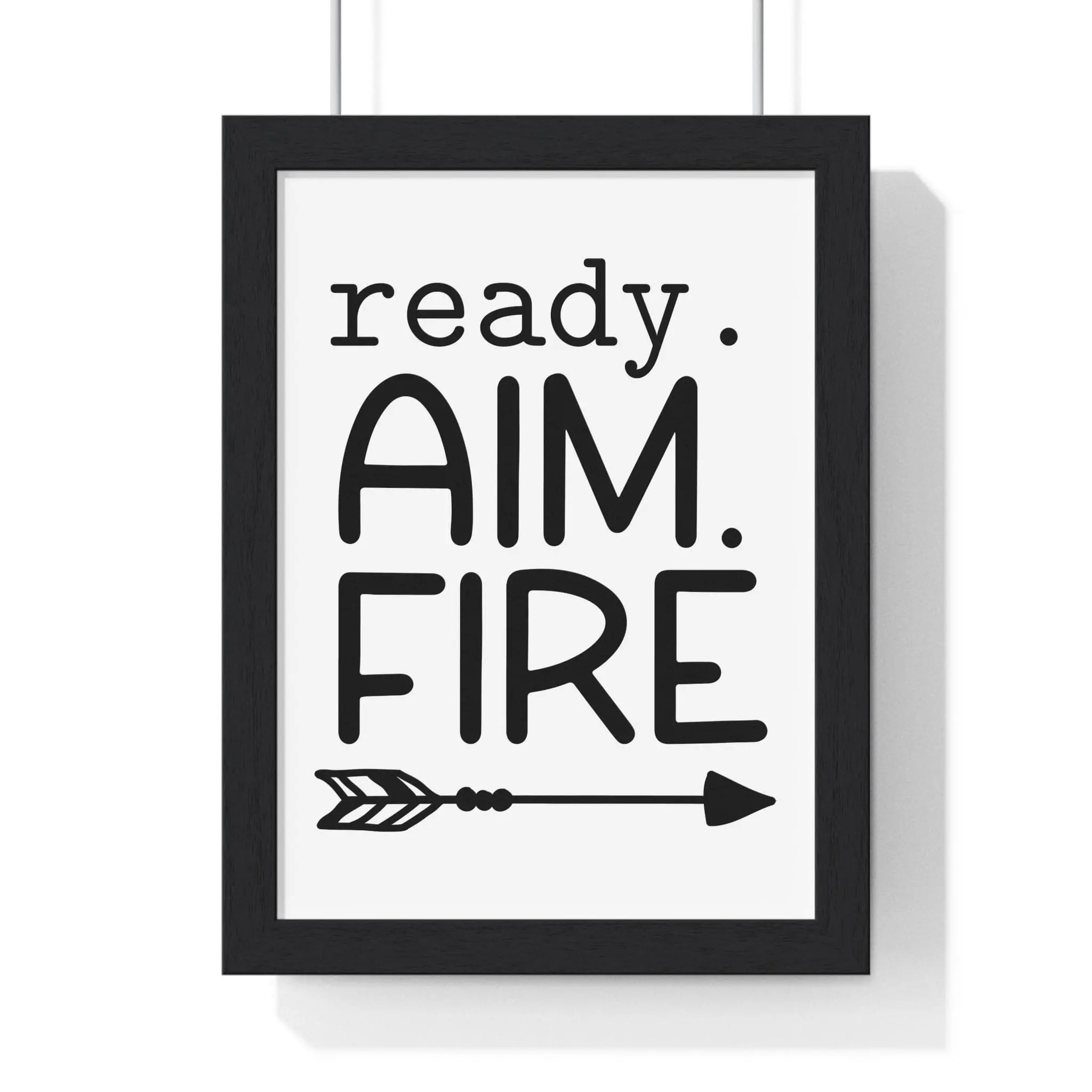 Funny Bathroom Ready Aim Fire Print | Toilet Wall Art