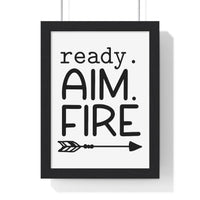 Funny Bathroom Ready Aim Fire Print | Toilet Wall Art