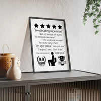 Funny Bathroom Reviews Wall Art | Toilet Poster