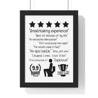Funny Bathroom Reviews Wall Art | Toilet Poster