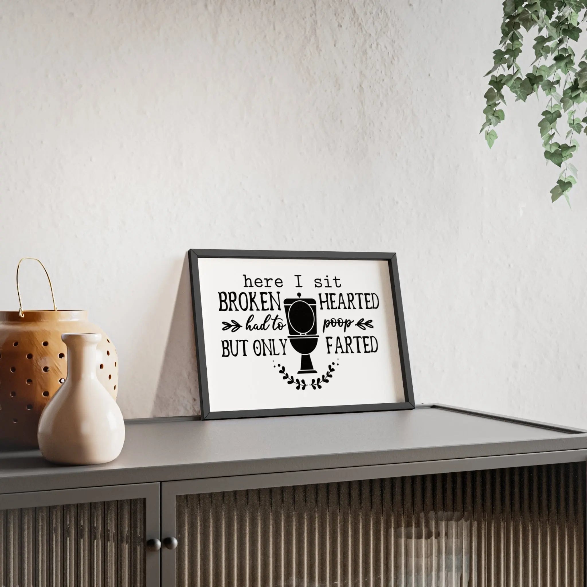 Funny Bathroom Toilet Poem Print | Broken Hearted Poop Poster