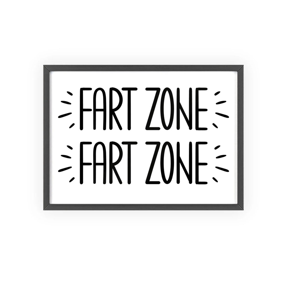 Funny Fart Zone Bathroom Print – Humorous Toilet Poster
