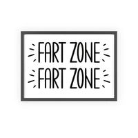 Funny Fart Zone Bathroom Print – Humorous Toilet Poster