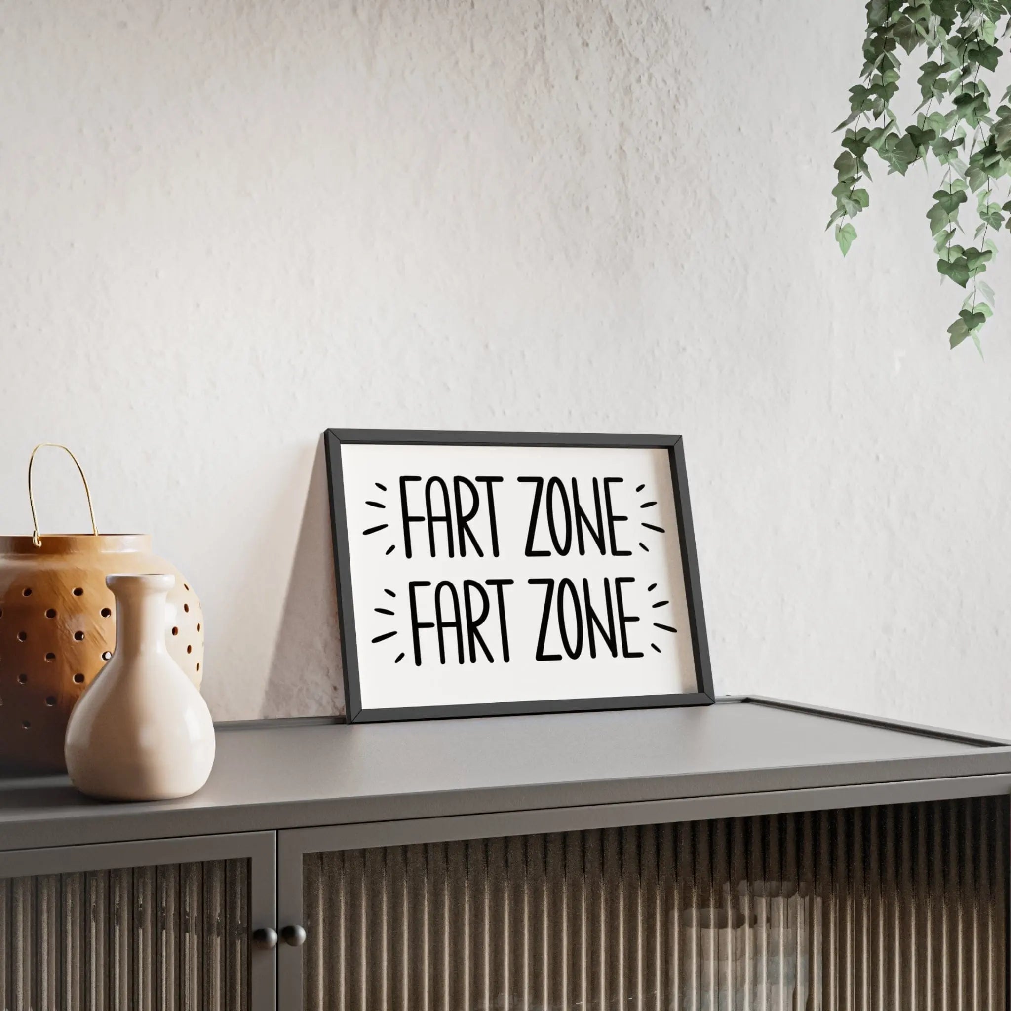 Funny Fart Zone Bathroom Print – Humorous Toilet Poster